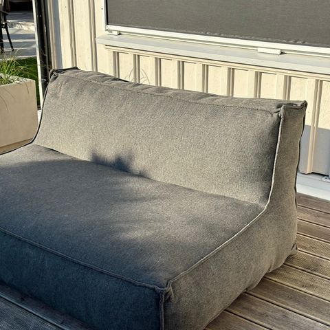 Lounge sofa grå 2-seters