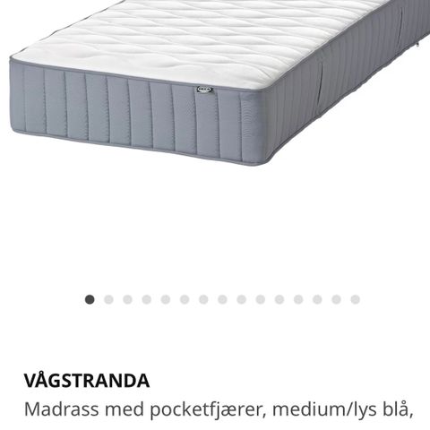 Ikea fjærmadrass 90x200 cm