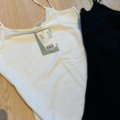 2 pack basic singlet fra H&M str. S - NY!