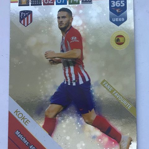 FIFA 365 CARDS - Koke - FAVOURITE FANS - UE69 Atletico Madrid