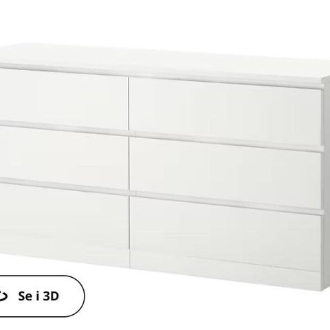 IKEA malm kommode hvit