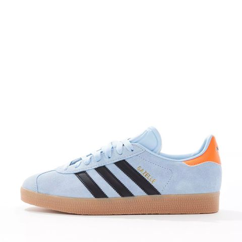 adidas Originals Gazelle trainers in blue and indigo with gum sole