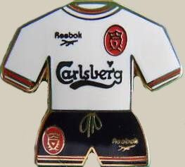 Pins - Liverpool bortedrakt 1996-97 - Sponsor - Carlsberg Bryggeri