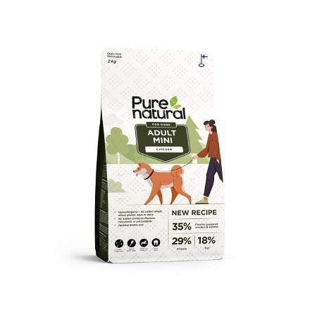 2kg Pure Natural Adult Mini chicken, uåpnet