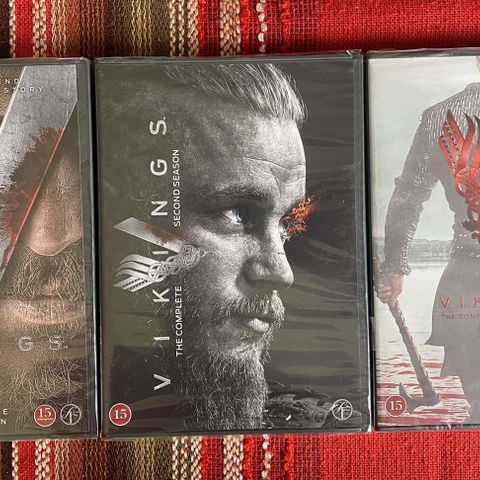 Vikings DVD sesong 1, 2 og 3.