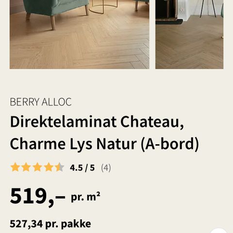 Berry Alloc Chateau Charme Lys Natur / Fiskebenslaminat