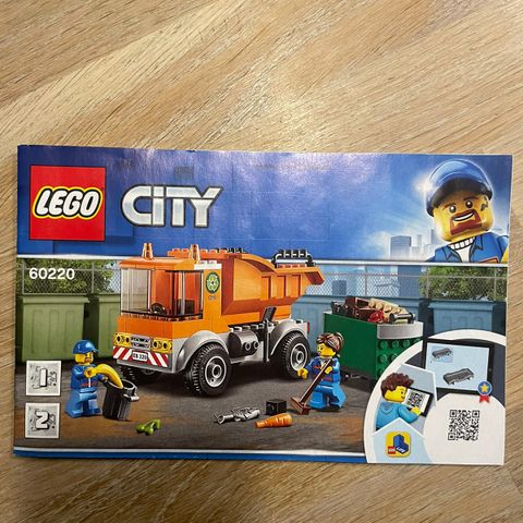 Lego søppelbil 60220 - 100% komplett