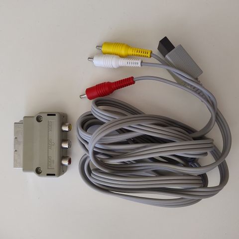 Original Nintendo Wii AV kabel med Scart overgang!