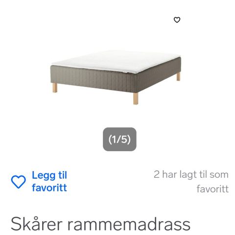 Ikea Seng-skårer - dobbeltseng str. 160-200