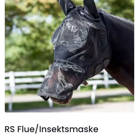 Helt ny fluemaske str F selges kr 150,-