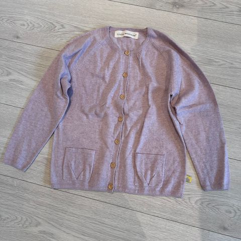 Ubrukt Little mountain cardigan i merinoull str 134