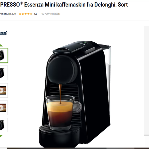 Nespresso Essenza Mini fra Delonghi