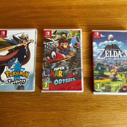 Switch Spill - Mario Odyssey, Zelda, Pokemon Sword