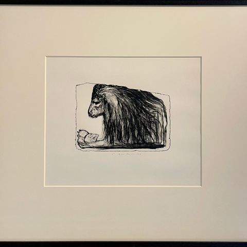 Bjørn Ransve (1944-) «Løve og Kranium», 1997