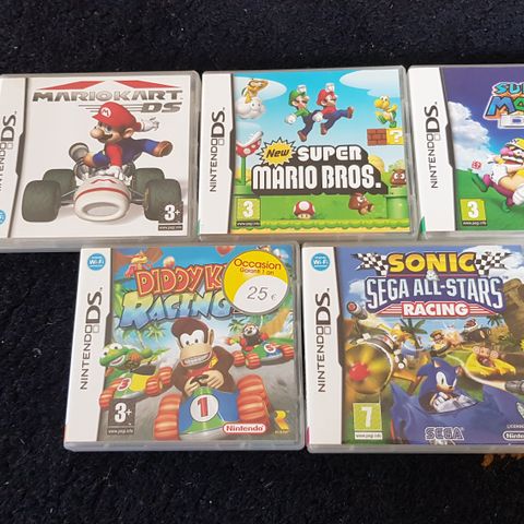 Diverse Nintendo DS spill med boks og manual