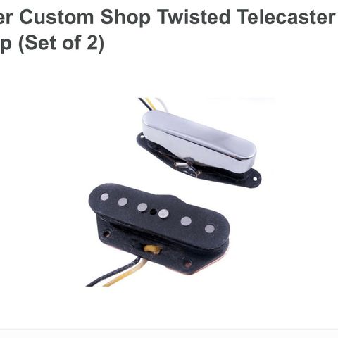Fender custom shop tweed kasse,  tele pickups og pickguard.