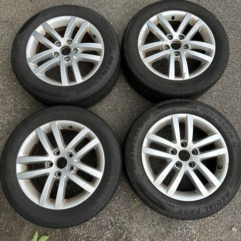 16" 5x112 VW, Audi, Skoda sommerdekk! 205/55-16