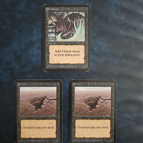 *** 2 x Sinkhole og Dark Ritual (alle Alpha) | Magic the Gathering (MtG) ***