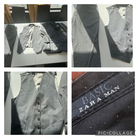Dressbukse og jakke fra Zara strl 40 + vest fra dressmann