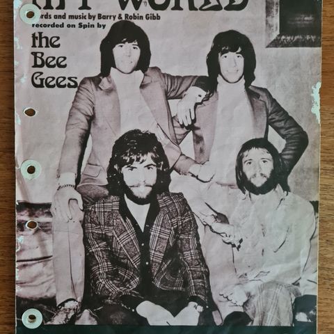 BEE GEES  -  NOTEARK FOR "MY WORLD"