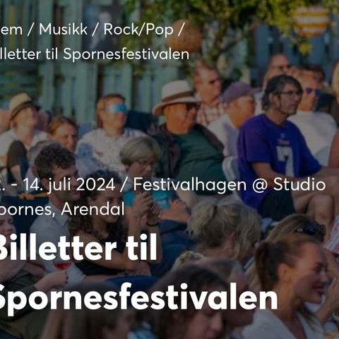2 Festivalpass til Spornesfestivalen 12.-14. Juli 2024