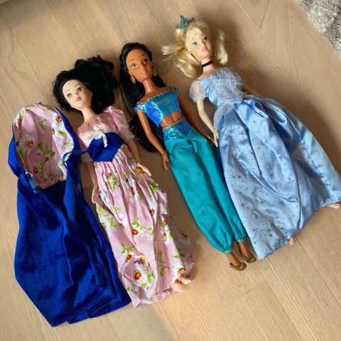 Barbie dukker Disney prinsesser