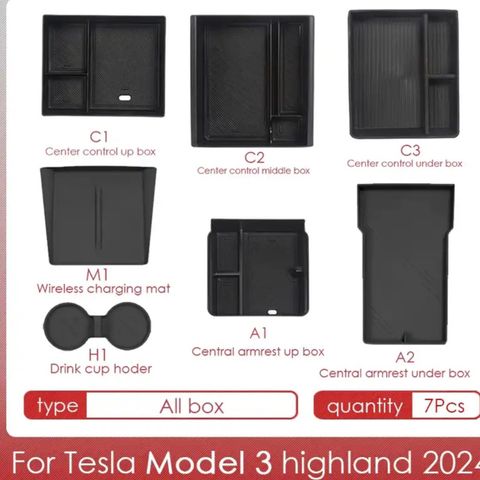 For Tesla Model 3 Highland 2024 Storage Box Model 3 2024 Highland