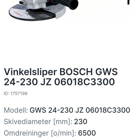 BOSH GWS 22 - 230 LYS