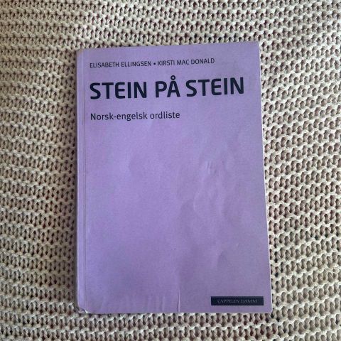Stein på Stein Norsk-engelsk ordliste