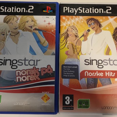 Singstar norsk pakke PS2 Playstation 2 Norske Hits Norsk På Norsk