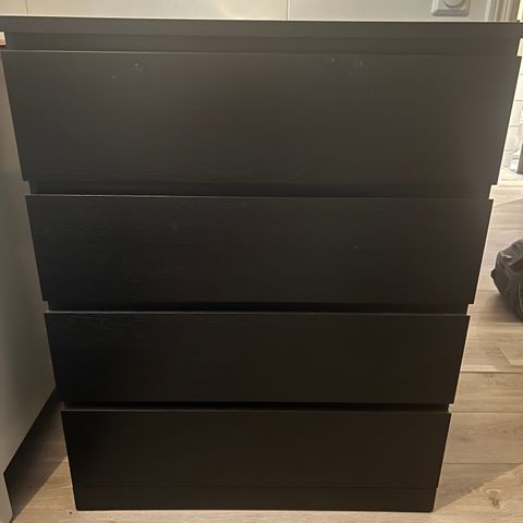 IKEA malm kommode svart pent brukt