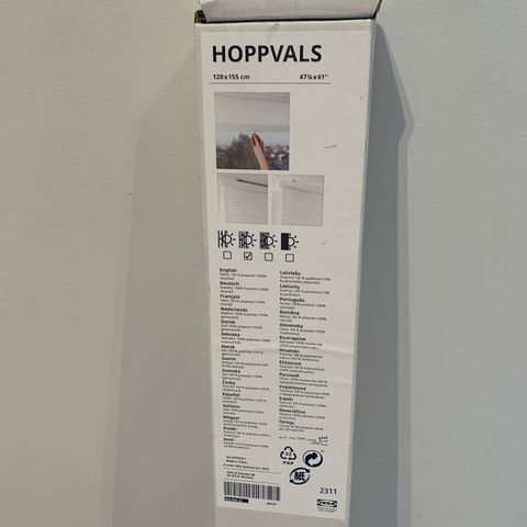Hoppvals Plisségardin IKEA 120x155cm