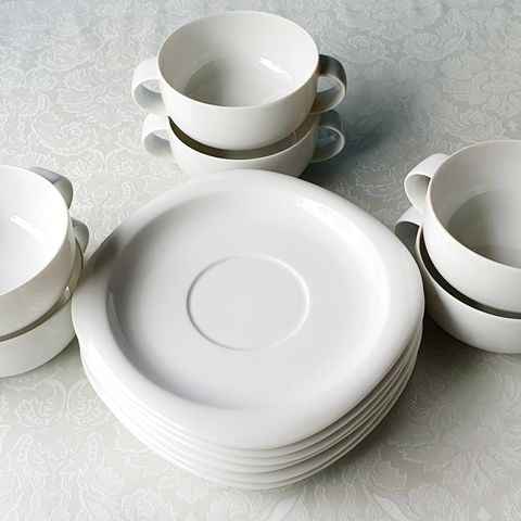 ROSENTHAL  Kremsuppe skåler m/fat - servise fra 100-års jubileumet 1979/80