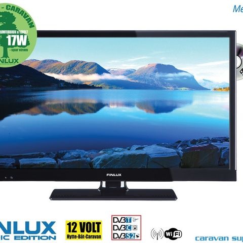 22" TV 12v/230v med DVD