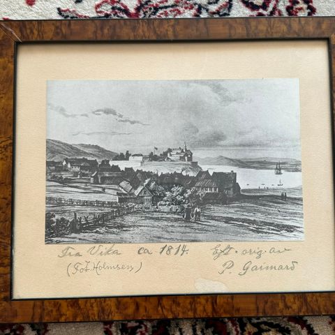 vintage bilde Pipervika i gamle Kristiania 1814