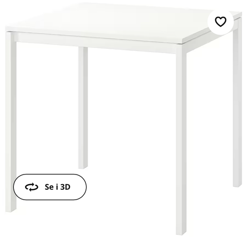 Bord og to stoler fra Ikea