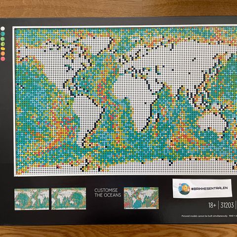 Nytt/Uåpnet LEGO Art 31203 World Map/Verdenskart