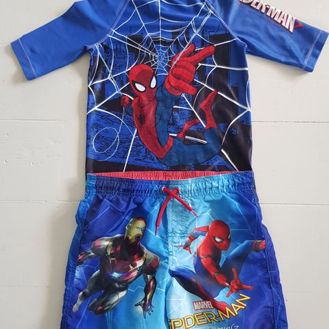 Badedrakt/UV drakt Spiderman str. 116/122/128