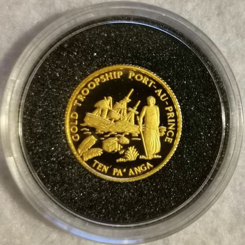 1998, Gold Troopship Port-Au-Prince, 1/25 oz, 999 gull.