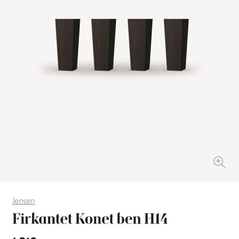 Jensen sengeben - firkantet konet ben H14