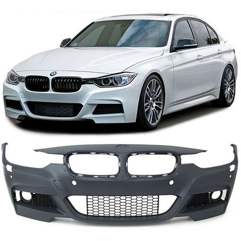 Bmw F30 F31 m sport framfanger frontleppe spoiler grill diffuser