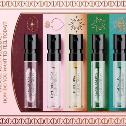 Charlotte Tilbury duftprøve sett: «FRAGRANCE COLLECTION OF EMOTIONS»