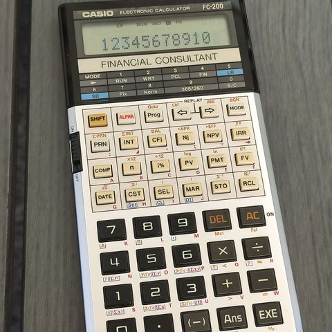 Casio FC-200 kalkulator (ca 1992)