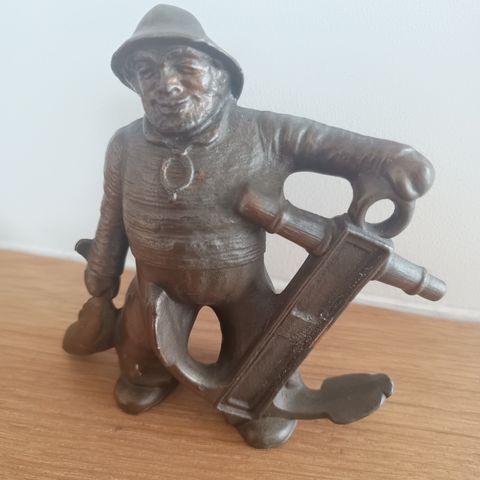 Vintage figur av en fisker