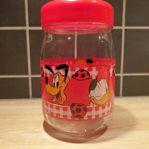 Walt Disney's godteri glass krukke selges kr 200,-