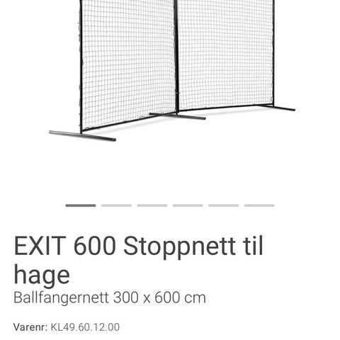 Exit 600 ballfangenett/stoppnett 300x600cm (pakke uåpnet)