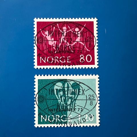 Norge NK 695-696 lux stemplet