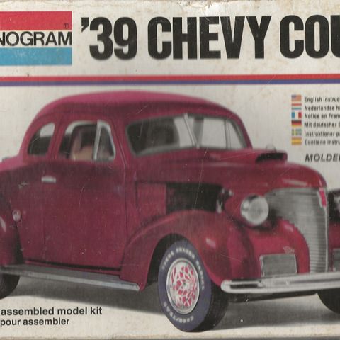 Byggesett   '39 Chevy Coupe  - Monogram   1/24 scale model kit