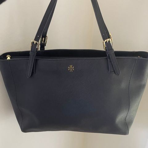 Tory Burch - Saffiano Leather Tote Bag - Mørke blå