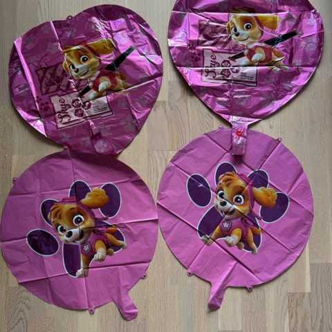 4 nye folie Paw Patrol (Skye) ballonger